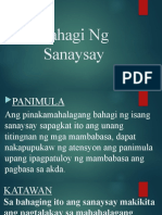 Bahagi NG Sanaysay