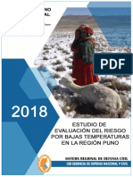 5157 El Estudio de Evaluacion Del Riesgo Por Bajas Temperatura en La Region Puno