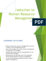 Introduction To Human Resource Management