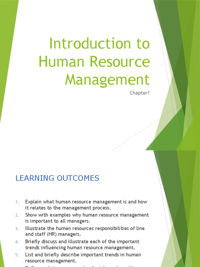 Introduction To Human Resource Management PDF Human Resource