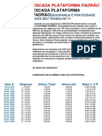 Escada plataforma padrão segurança