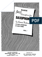 Niehaus, Lennie - Basic Jazz Conception for Saxophone Volume 1