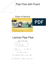 Laminar Pipe Flow With Fluent