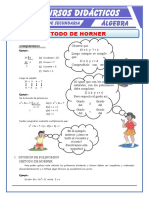 Ejercicios Del Método de Horner para Segundo de Secundaria