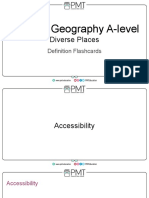 Flashcards - Diverse Places - Edexcel Geography A-Level