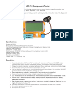 LCR-T4 Component Tester Specifications