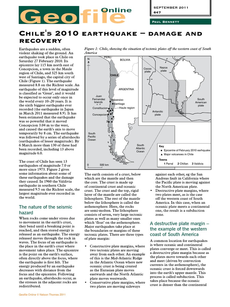 CHILE EARTHQUAKE 2010 FUN FACTS intelligence overview