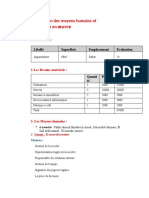 Axe IV Evaluation Des Moyens Humains Et Matériels À Mettre en Œuvre