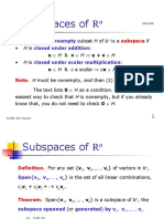 Subspaces of Rn: Definition, Span, Bases