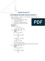 Tugas Kuliah 12 Distribusi Peluang Khusus Bagian 1 Nama Susilawati Nim 191101111 Kelas Ti SCC Pagi PDF Free
