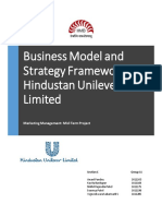 Business Model and Strategy Framework For HUL