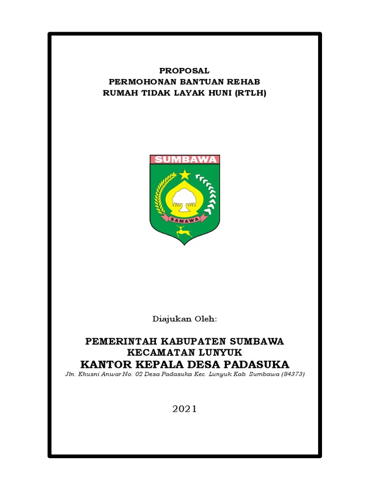 Proposal Rumah Tidak Layak Huni | PDF