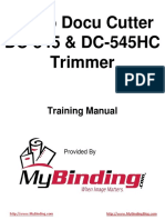 Duplo Docu Cutter DC-545 & DC-545HC Trimmer: Training Manual
