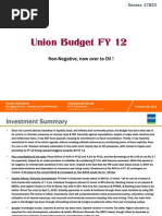 Union Budget FY 12