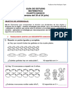 4º BÁSICOS Del 20 Al 24 de Julio MATEMÁTICA