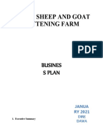 Smart Sheep and Goat Fattening Farm Enterprise: Busines S Plan