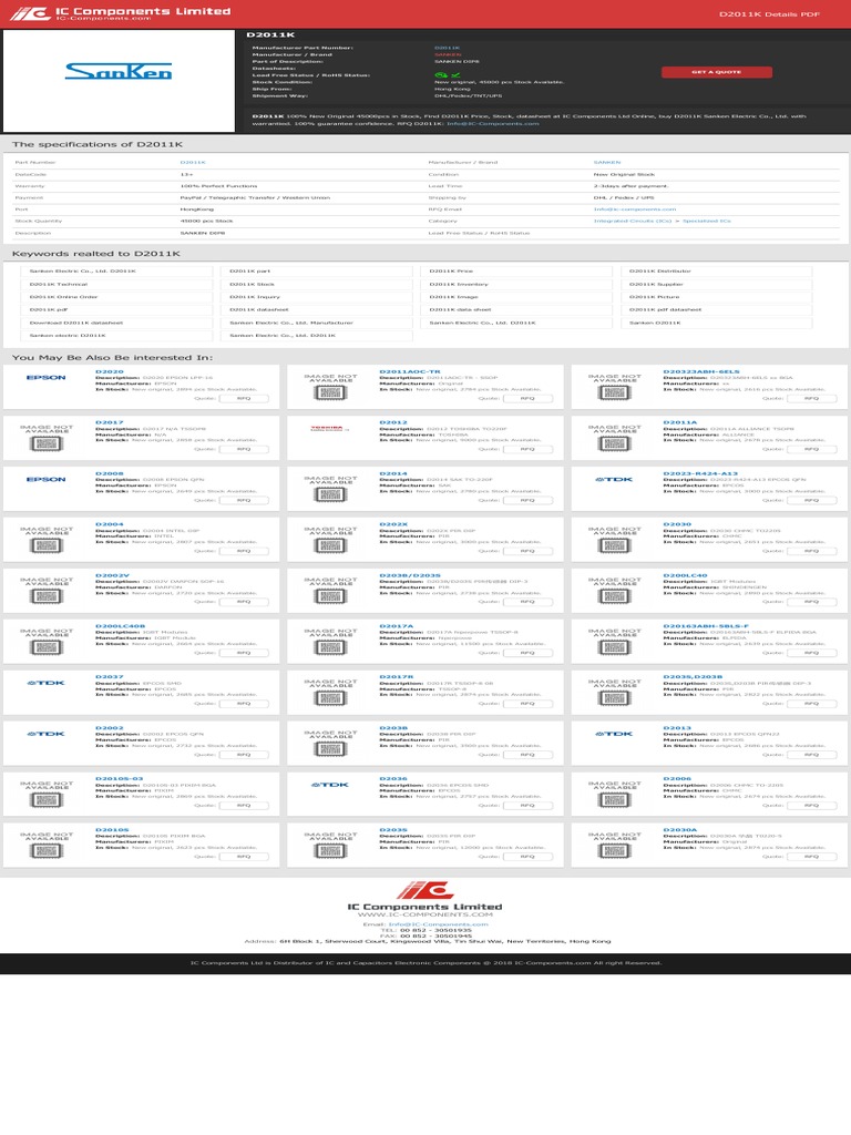The Specifications of D2011K: Details PDF | PDF | Computer Science ...