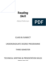 Reading Skill: Abdul Rahman
