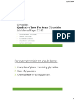 7) Qualitative tests for some Glycosides