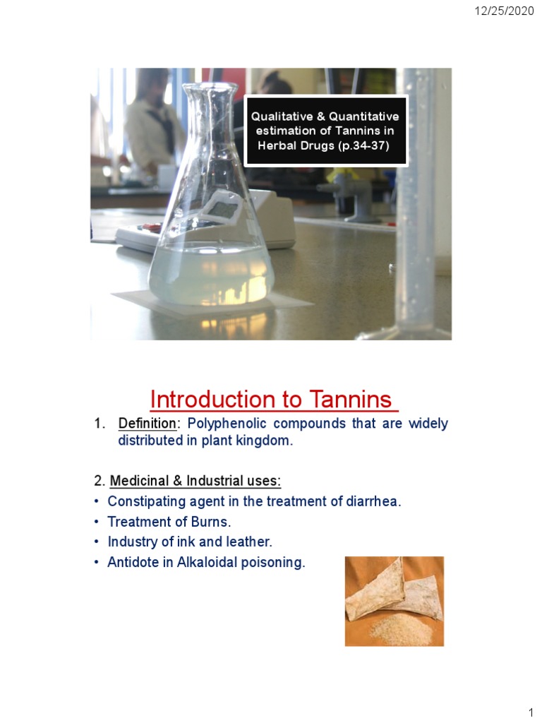 4) Qualitative Quantitative Estimation of Tannins in Herbal Drugs PDF