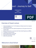 Journey to Self: Spiritual Illuminations from a Guest Lecture