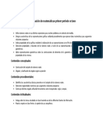 Programación de matemáticas primer periodo octavo