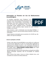 Informacoes Ao Paciente em Uso de Medicamentos Imunobiologicos