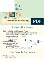 Ebusiness Technology and the History of the Internet