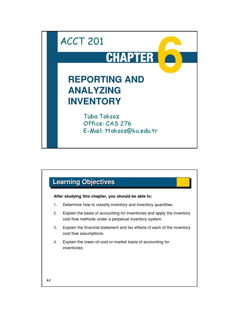 ACCT 201: Reporting and Analyzing Inventory | PDF | Inventory Valuation ...