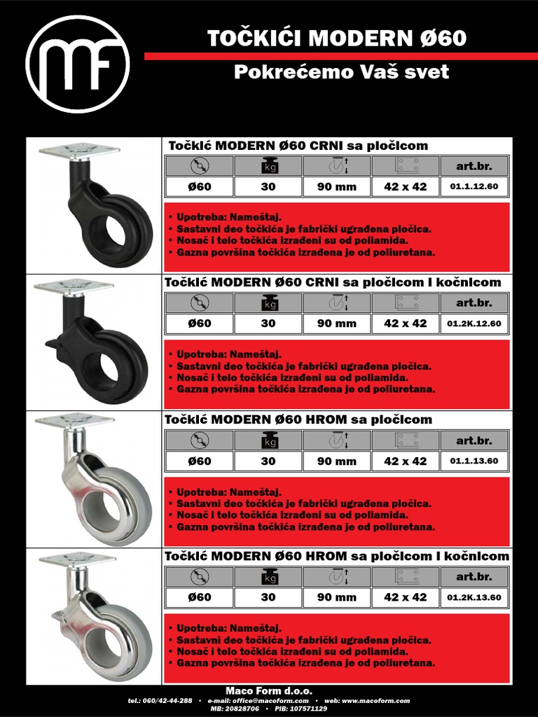 Katalog Tockici Maco Form | PDF