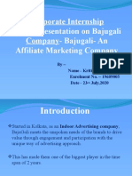 Corporate Internship Presentation on Bajugali Affiliate Marketing Company