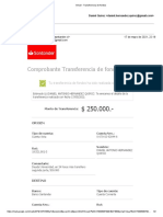 Comprobante Transferencia PUC $250.000