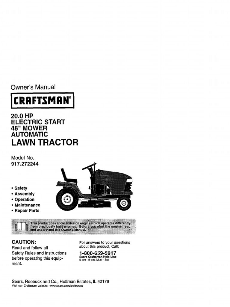 Craftsman Model 917.272244 Owner