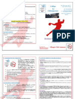Plaquette Présentation Section Sportive Scolaire Handball 2020-2021