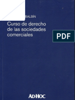 Curso de Derecho de Las Sociedades Comerciales Sebastian Balbin