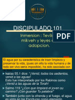 Discipulado 101 Bautismo Tevilah Mikveh Leyes de Adopcion 2018