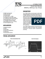 D Escriptio S Feature: Lt1208/Lt1209 Dual and Quad 45Mhz, 400V/ S Op Amps