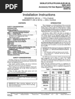 Installation Instructions: 30GA900161 (60 HZ - 115-v Control) 30GA900171 (50 or 60 HZ - 230-v Control)