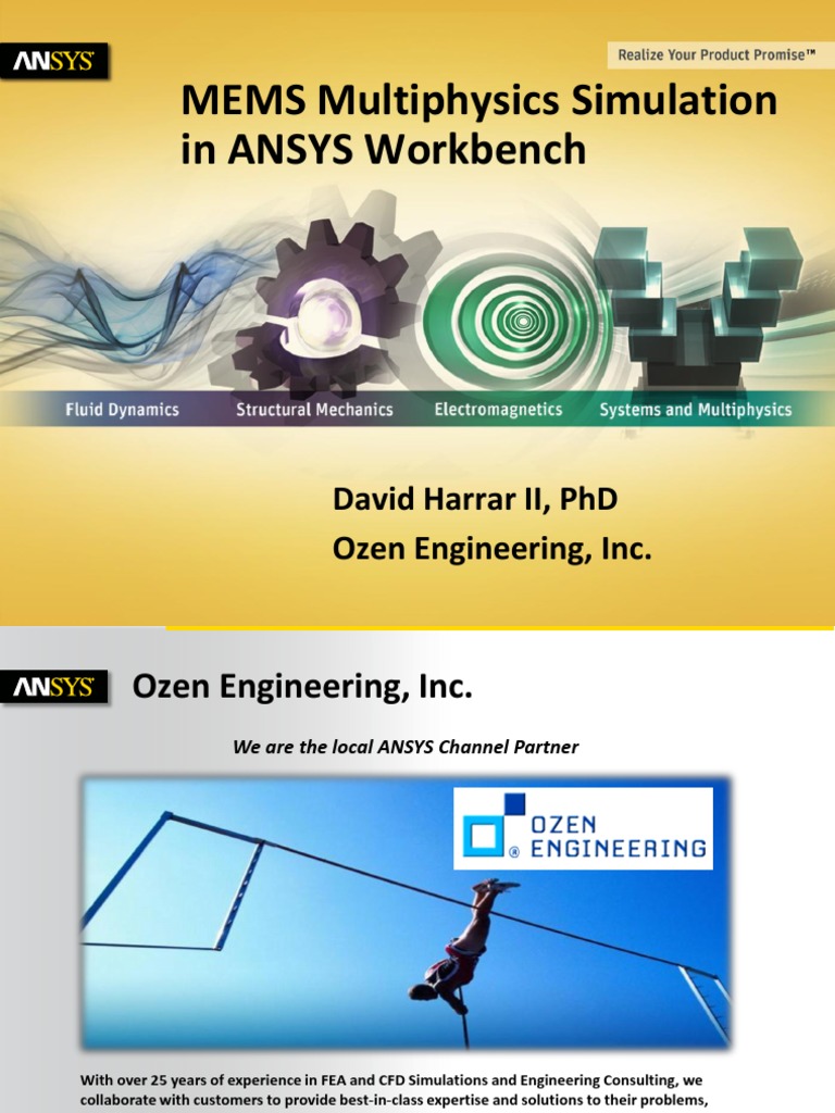 PRESENTATION-Mulitiphysics Simulation For MEMS Using Workbench | PDF ...