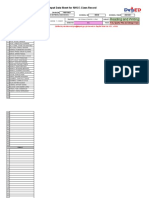 Reading and Writing: Input Data Sheet For SHS E-Class Record