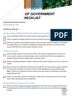 Machinery of Government Changes Checklist: Getting Ready