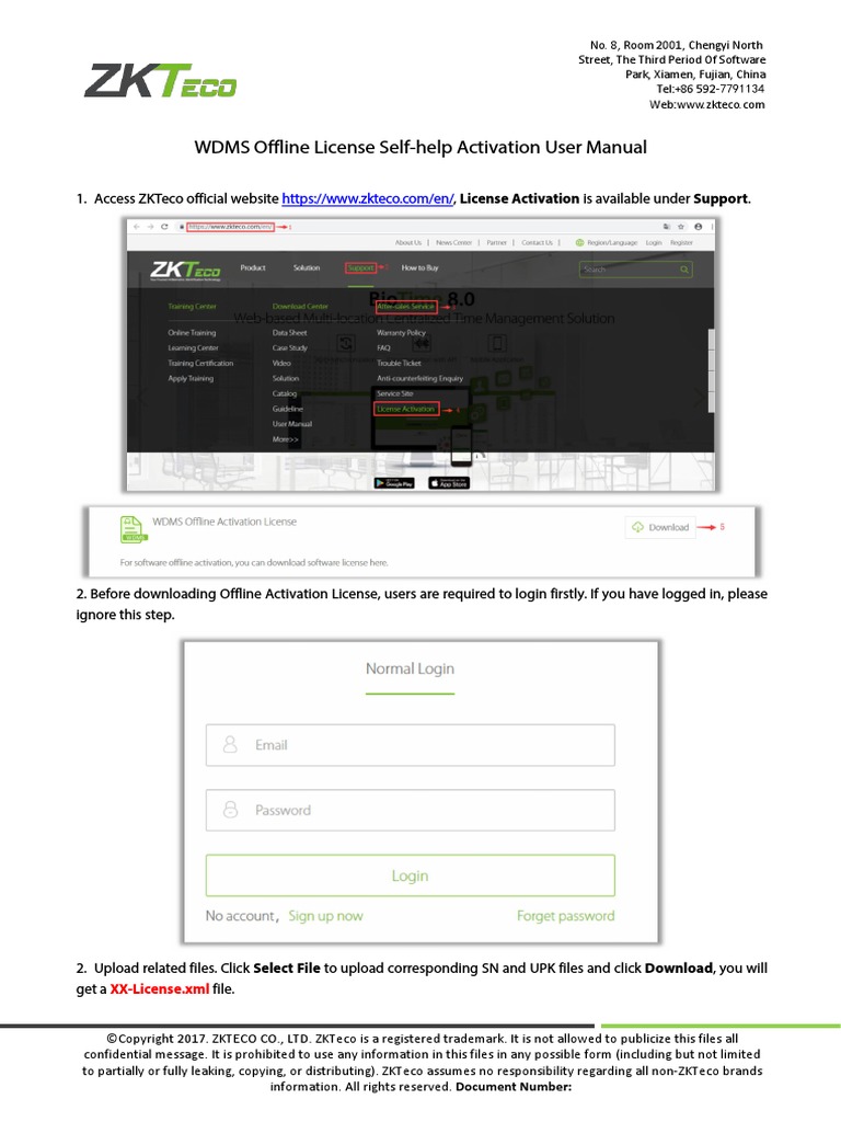WDMS Offline License Self-Help Activation User Manual | PDF | Login ...