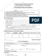 Fee Remission Form For Orphans