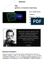 Seminar Quantum Computing:: Superposition, Entanglement and Quantum Supremacy