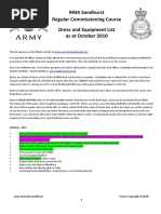 RAF Halton Recruit Training Kit List | PDF | Shaving | Clothing