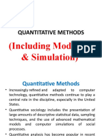 Quantitative Methods: (Including Modeling & Simulation)