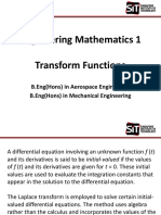 Engineering Mathematics 1 Transform Functions: Questions