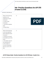 API 571 Study Guide-Practice Questions For API 570 Exam - Caustic Corrosion (4.3.10)