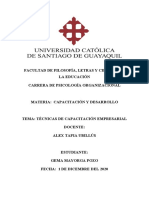 Capacitación Técnicas de Capacitación Empresarial