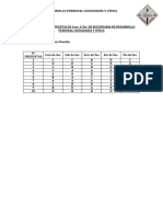 Plantilla de Respuestas de 1ero A 5to de Secundaria Del Area de D.P.C.C